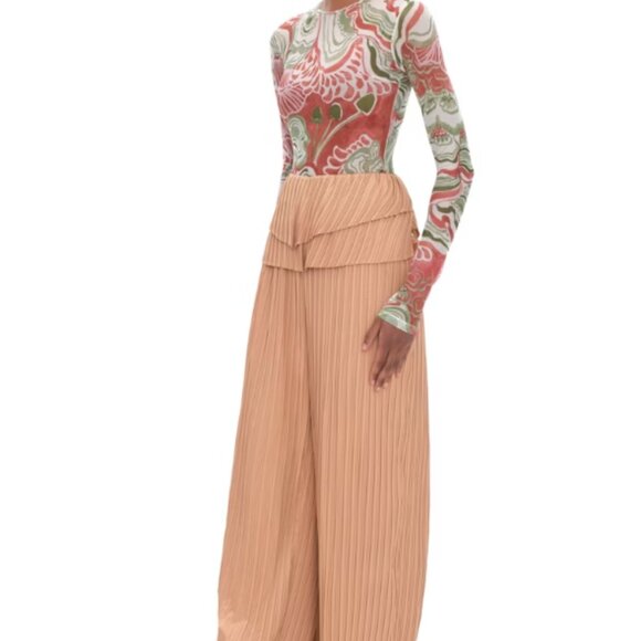 Andrea Iyamah LINEA TOFFEE PLEATED PANTS Size XL - Picture 7 of 13